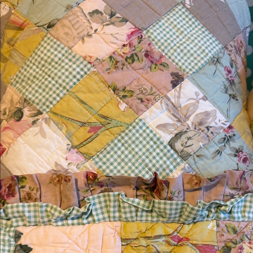 Floral Patchwork 2- pillows/ 2 shams